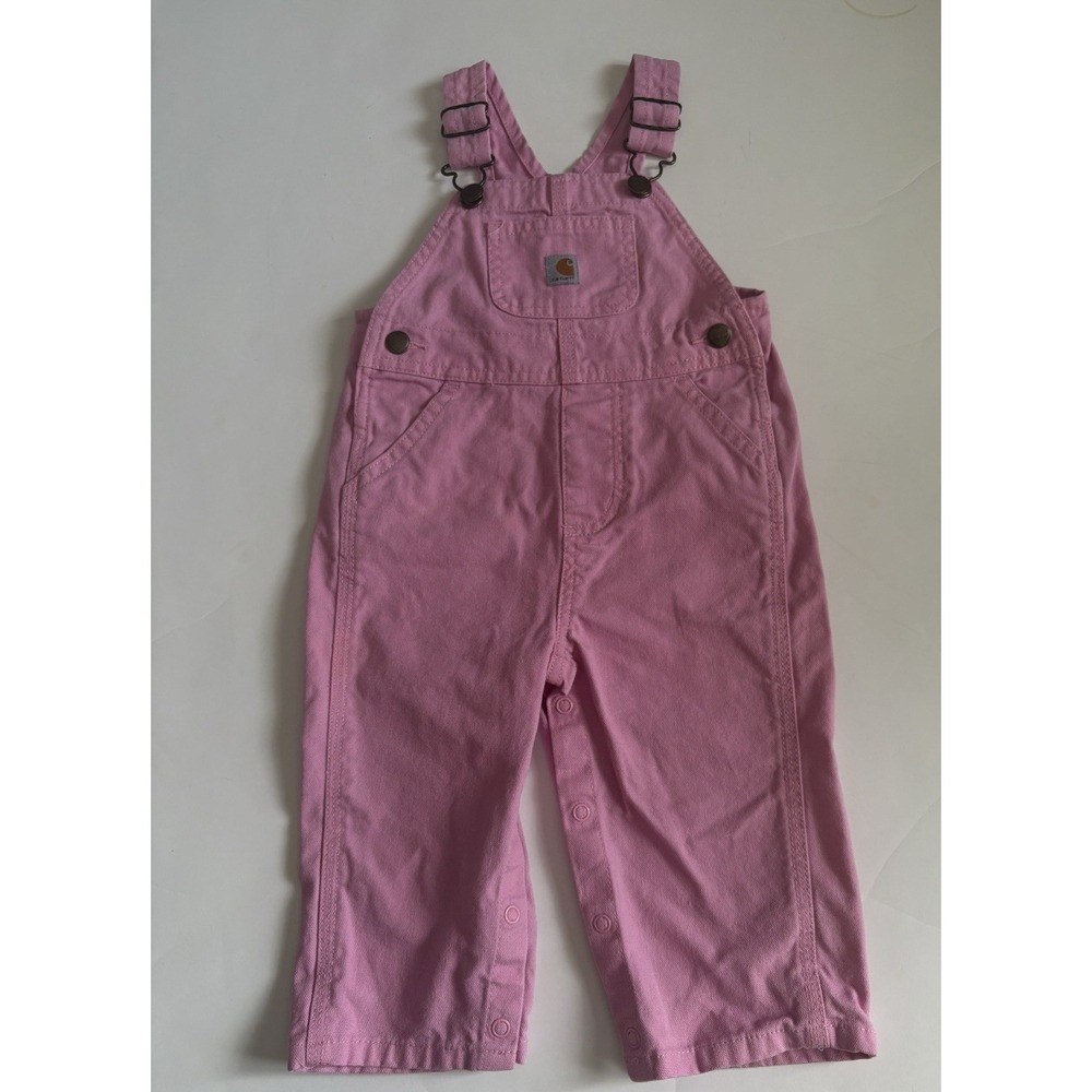 Carhartt toddler overalls 12 Months pink 100% cotton